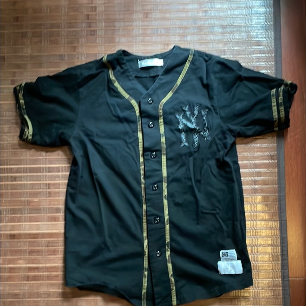 Reason Black and Gold V-Neck Top